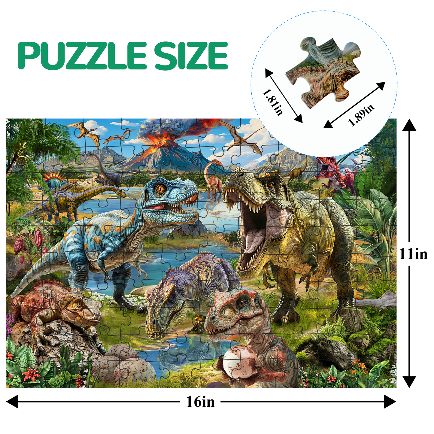 Dinosaur World Puzzle 100 Pieces