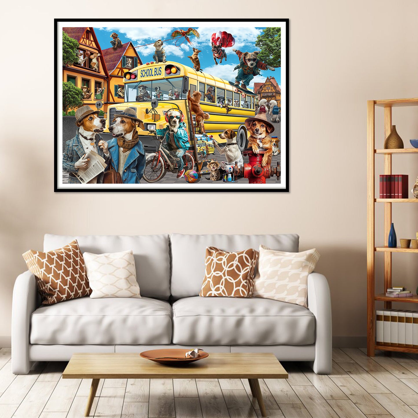 Pet School Bus Puzzle 500 Pieces