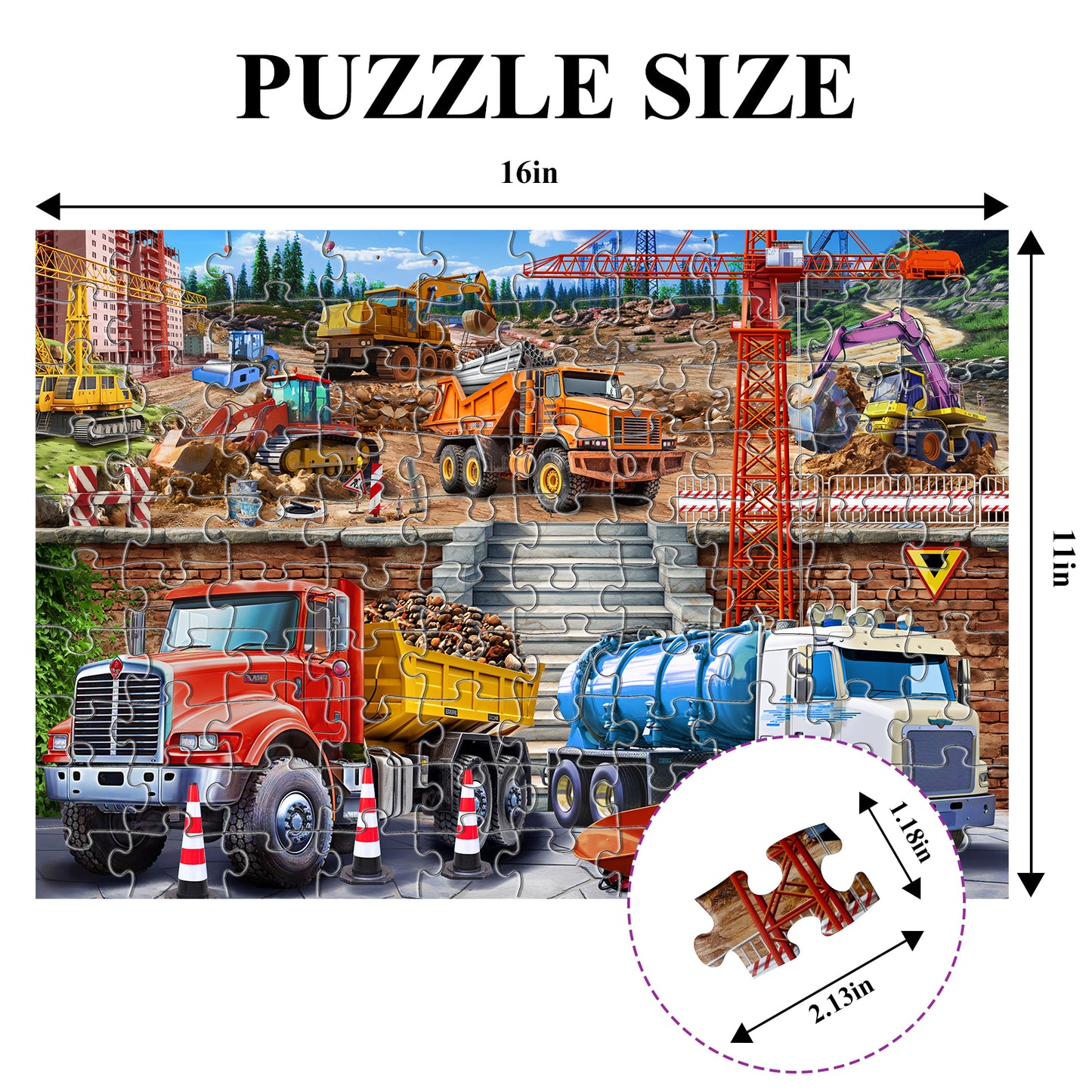 Construction Site 100 Piece Puzzle