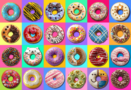 Colorful Donuts Puzzle 100 Pieces